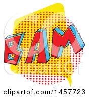 Clipart Of A Comic Styled Pop Art Bam Sound Bubble Royalty Free Vector Illustration