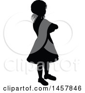 Poster, Art Print Of Black Silhouetted Girl With Folded Arms