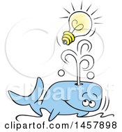 Poster, Art Print Of Cartoon Whale Spouting An Idea Out Of His Blowhole