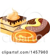 Poster, Art Print Of Cake And Roll Design
