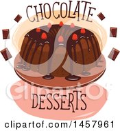 Clipart Of A Chocolate Cake Design Royalty Free Vector Illustration