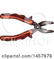 Poster, Art Print Of Sketched Pair Of Pliers