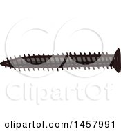 Clipart Of A Sketched Screw Royalty Free Vector Illustration