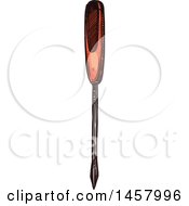 Clipart Of A Sketched Screwdriver Royalty Free Vector Illustration