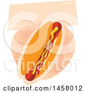 Clipart Of A Hot Dog Design Royalty Free Vector Illustration