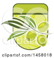 Clipart Of A Green Olive Design Royalty Free Vector Illustration