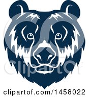 Poster, Art Print Of Blue Bear Mascot Face