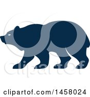 Poster, Art Print Of Blue Bear Mascot In Profile