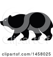 Poster, Art Print Of Black And White Bear Mascot In Profile