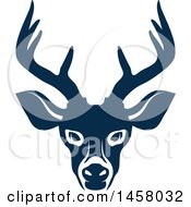 Poster, Art Print Of Blue Buck Deer Mascot Face