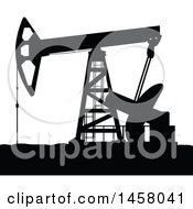 Black Silhouetted Oil Pump
