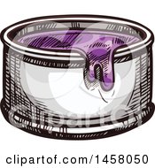 Clipart Of A Sketched Purple Paint Can Royalty Free Vector Illustration by Vector Tradition SM