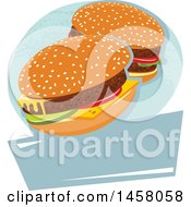 Clipart Of A Cheeseburger Design Royalty Free Vector Illustration by Vector Tradition SM