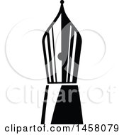 Clipart Of A Black And White Pen Nib Royalty Free Vector Illustration by Vector Tradition SM
