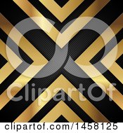 Poster, Art Print Of Background Of Gold Arrows And Perforated Metal Forming An X