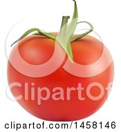 Clipart Of A 3d Red Tomato Royalty Free Vector Illustration