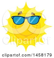 Poster, Art Print Of Happy Sun Mascot Wearing Shades
