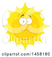 Clipart Of A Stressed Sun Mascot Royalty Free Vector Illustration