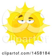 Clipart of a Bored or Annoyed Sun Mascot - Royalty Free Vector Illustration by Hit Toon #COLLC1458184-0037