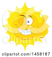 Poster, Art Print Of Happy Sun Mascot Giving A Thumb Up And Winking