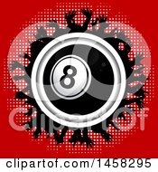 Poster, Art Print Of 3d Eightball Encircled With A Silhouetted Crowd On Red