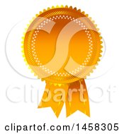 Clipart Of A Premium Ribbon Quality Badge On A White Background Royalty Free Illustration