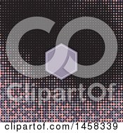 Clipart Of A Blank Frame On A Background Of Pink And Purple Diamonds On Black Royalty Free Vector Illustration