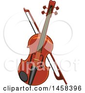Clipart Of A Violin Royalty Free Vector Illustration
