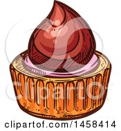 Clipart Of A Dessert In Sketched Style Royalty Free Vector Illustration