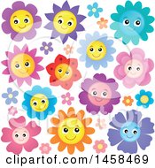 Poster, Art Print Of Happy Smiling Flowers