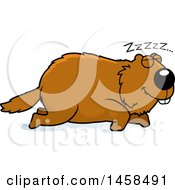 Poster, Art Print Of Sleeping Woodchuck Groundhog Whistlepig