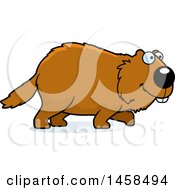Poster, Art Print Of Happy Woodchuck Groundhog Whistlepig Walking