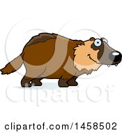 Clipart Of A Happy Wolverine Royalty Free Vector Illustration