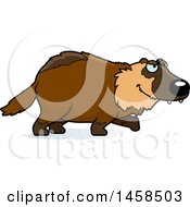 Clipart Of A Stalking Wolverine Royalty Free Vector Illustration