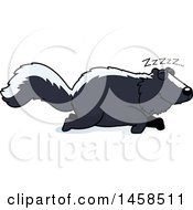 Clipart Of A Sleeping Skunk Royalty Free Vector Illustration