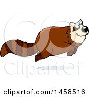 Clipart Of A Happy Red Panda Jumping Royalty Free Vector Illustration by Cory Thoman