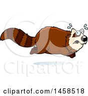 Clipart Of A Scared Red Panda Running Royalty Free Vector Illustration