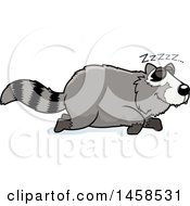 Clipart Of A Sleeping Raccoon Royalty Free Vector Illustration