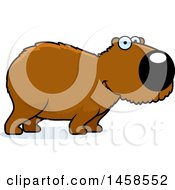Clipart Of A Happy Capybara Royalty Free Vector Illustration by Cory Thoman
