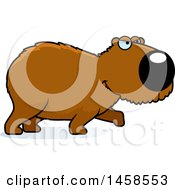 Clipart Of A Mad Capybara Stalking Royalty Free Vector Illustration by Cory Thoman
