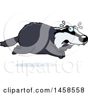 Poster, Art Print Of Scared Badger Running