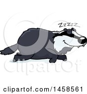 Clipart Of A Sleeping Badger Royalty Free Vector Illustration by Cory Thoman