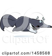 Clipart Of A Scared Anteater Running Royalty Free Vector Illustration
