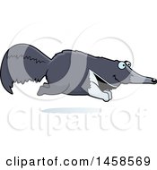 Clipart Of A Happy Anteater Running Royalty Free Vector Illustration by Cory Thoman