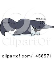 Clipart Of A Tired Anteater Sleeping Royalty Free Vector Illustration