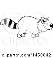 Poster, Art Print Of Black And White Happy Raccoon