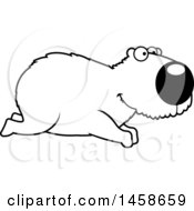 Outlined Happy Capybara Running
