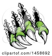 Poster, Art Print Of Sharp Green Monster Claws Shredding Through Metal