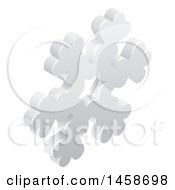 Clipart Of A 3d Snowflake Weather Icon Royalty Free Vector Illustration