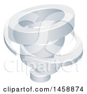 Clipart Of A 3d Spinning Tornado Twister Royalty Free Vector Illustration
